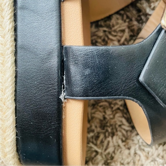 Soda woman’s espadrille platform sandal size 8 black tan casual strappy feminine - Picture 3 of 9